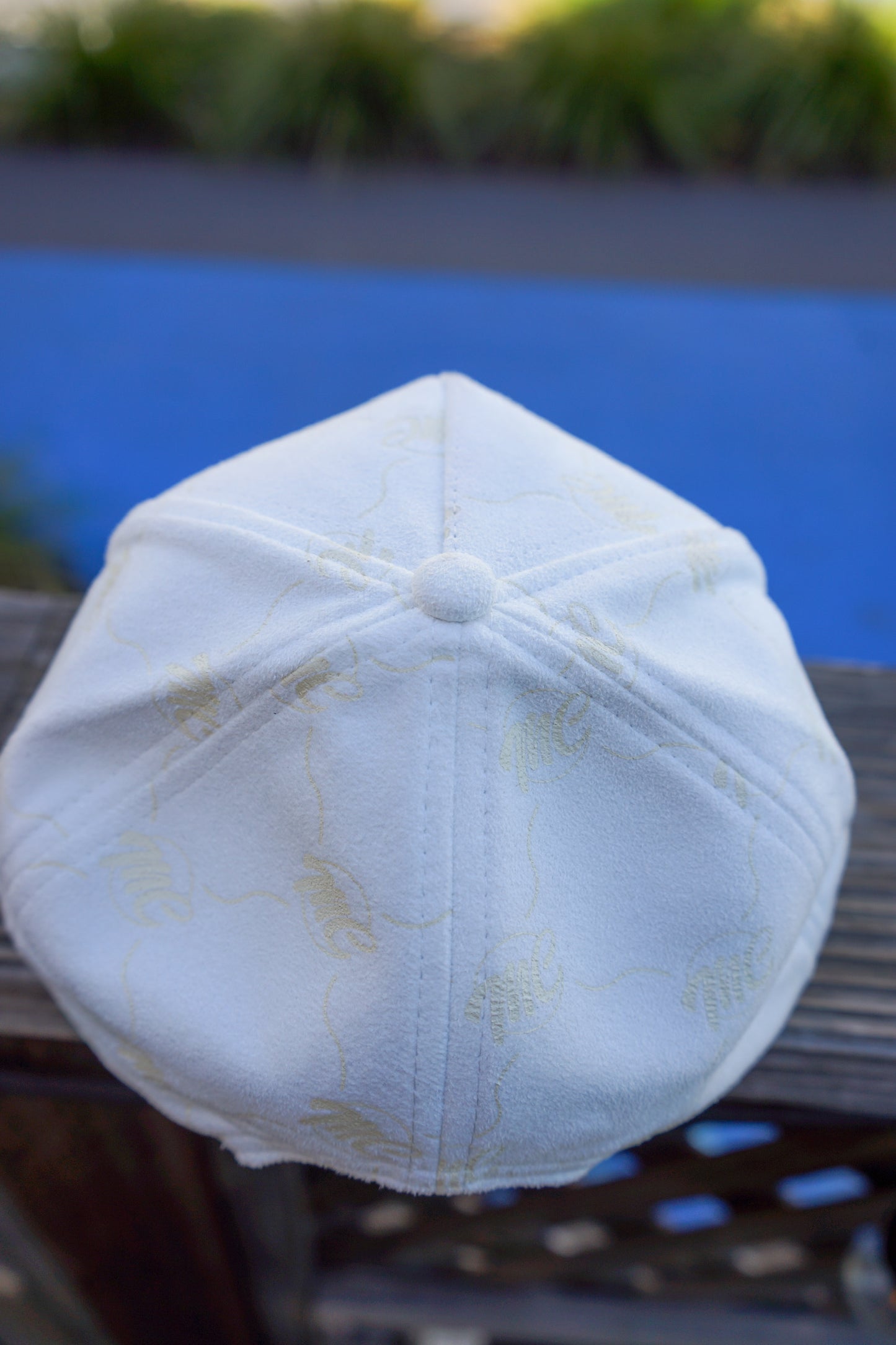 MC Suede Hat ( White/Gold)