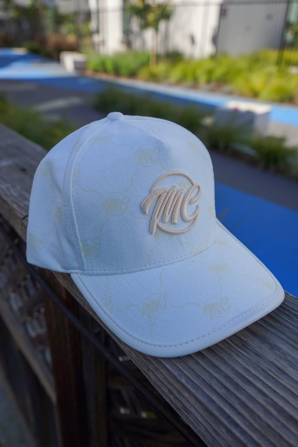 MC Suede Hat ( White/Gold) 